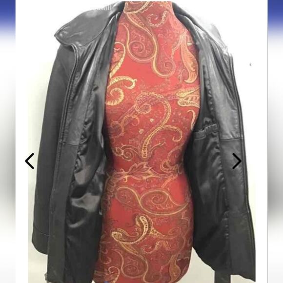 VALERIE STEVENS EUC. SIZE MEDIUM WOMEN LEATHER JACKET COAT - Picture 4 of 9